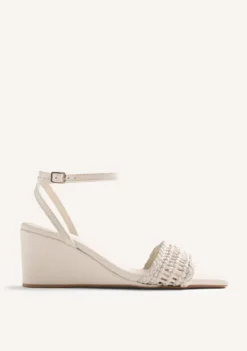 SANDALIAS CUÑA PIEL TRENZADA MARERENI