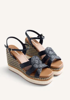 SANDALIAS CUÑA RAFIA KARATINA