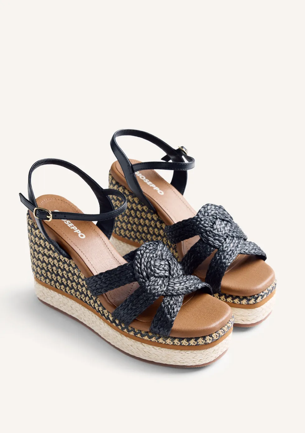 SANDALIAS CUÑA RAFIA KARATINA