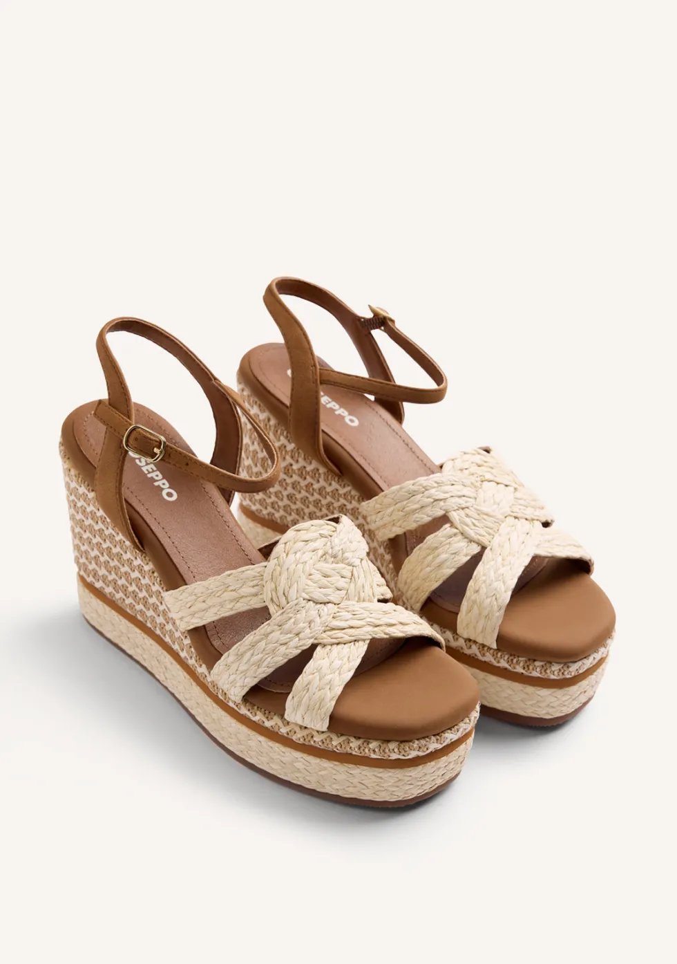 SANDALIAS CUÑA RAFIA KARATINA