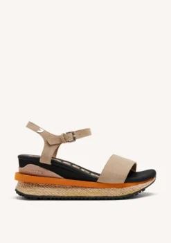 SANDALIAS DEPORTIVAS BEIGE CON CUÑA PARA MUJER BENAY