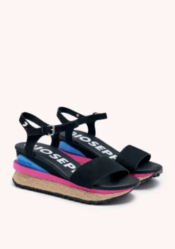 SANDALIAS DEPORTIVAS NEGRAS CON CUÑA PARA MUJER BENAY