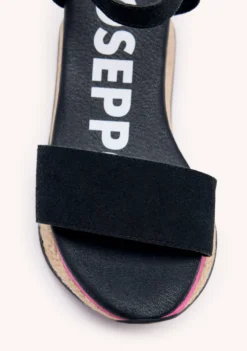 SANDALIAS DEPORTIVAS NEGRAS CON CUÑA PARA MUJER BENAY