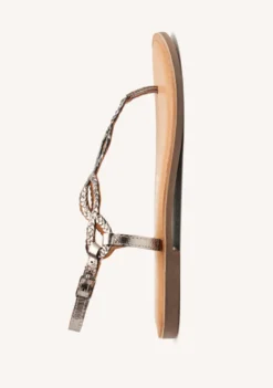 SANDALIAS DE TIRAS TRENZADAS COLOR PLOMO PARA MUJER MERIGNAS