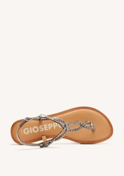 SANDALIAS DE TIRAS TRENZADAS COLOR PLOMO PARA MUJER MERIGNAS