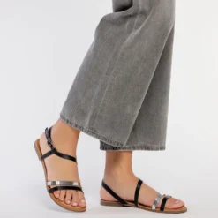 SANDALIAS PIEL BICOLOR BARGEME