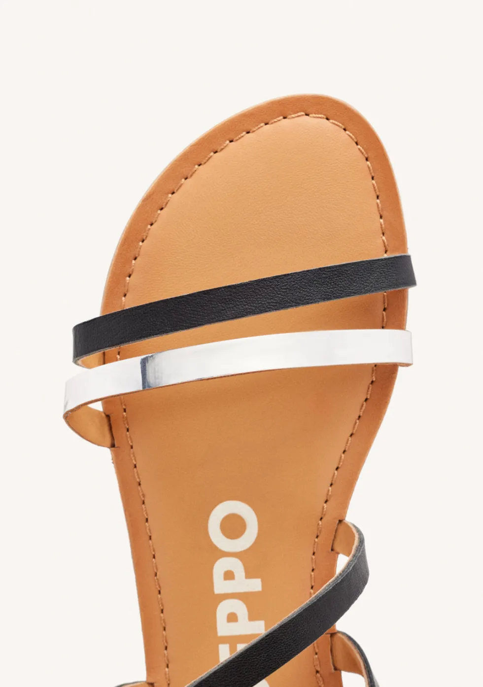 SANDALIAS PIEL BICOLOR BARGEME