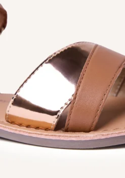 SANDALIAS PIEL BRILLO AWENDO