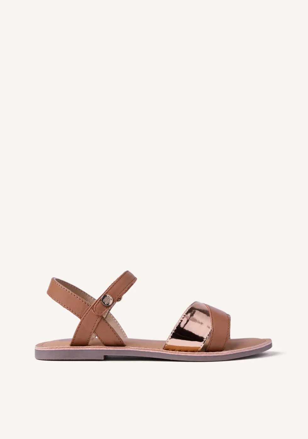 SANDALIAS PIEL BRILLO AWENDO
