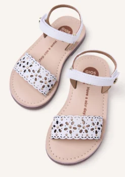 SANDALIAS PIEL CALADA FLORES DIPOLOG