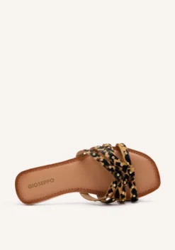 SANDALIAS PIEL ESTAMPADO ANIMAL ISABELLE