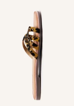 SANDALIAS PIEL ESTAMPADO ANIMAL ISABELLE