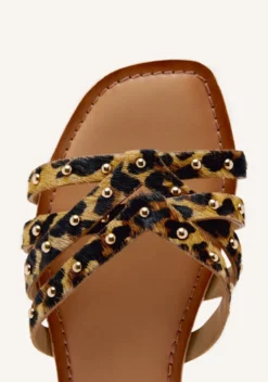 SANDALIAS PIEL ESTAMPADO ANIMAL ISABELLE