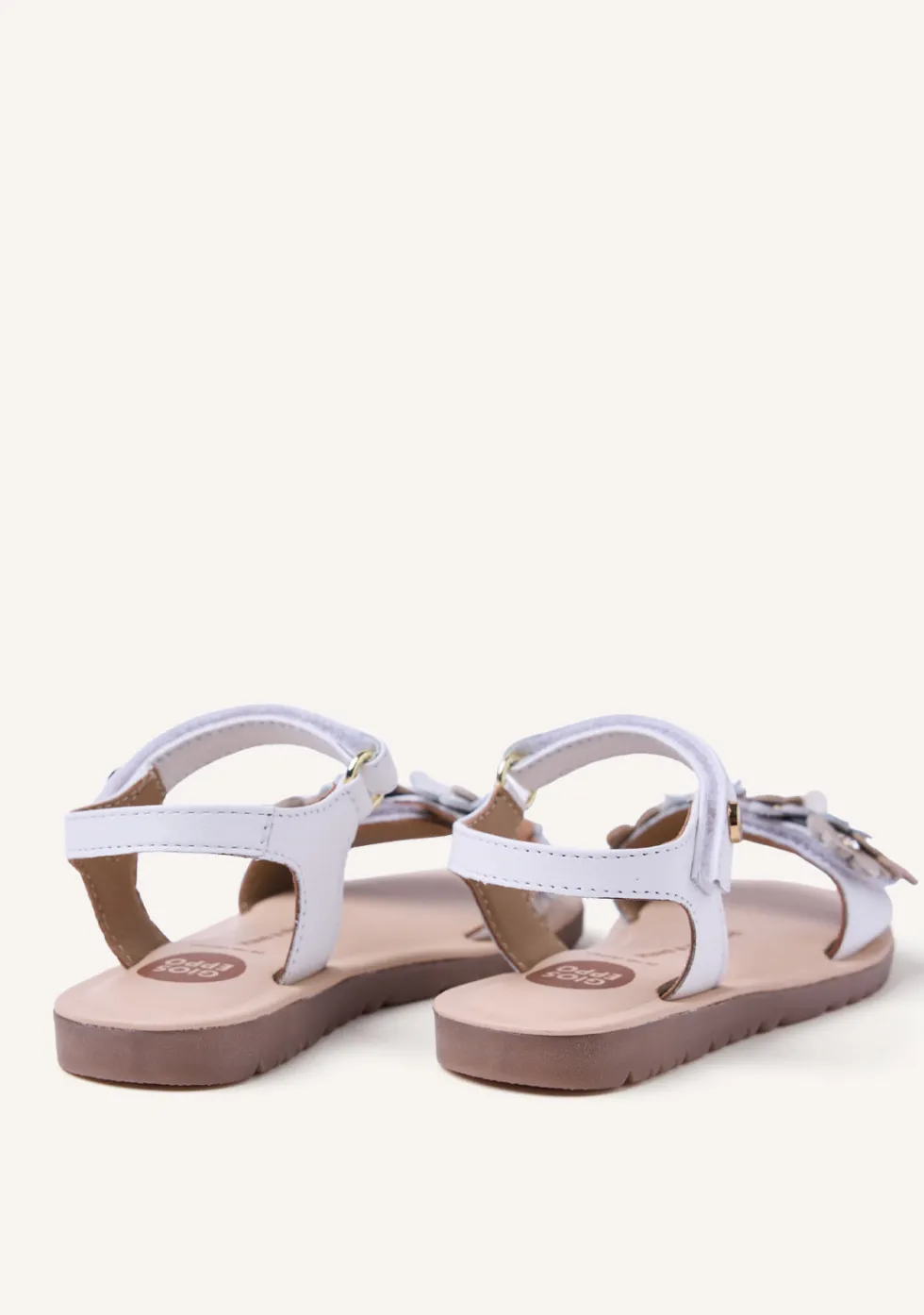 SANDALIAS PIEL FLORES GRADINA