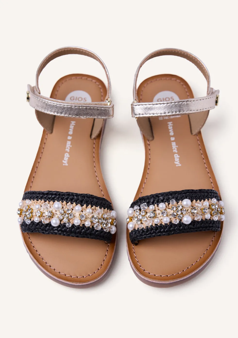 SANDALIAS PIEL, RAFIA Y ABALORIOS SOLWAY
