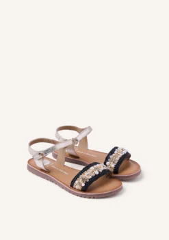 SANDALIAS PIEL, RAFIA Y ABALORIOS SOLWAY