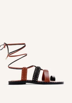 SANDALIAS PIEL TACHAS BY MARÍA G. DE JAIME