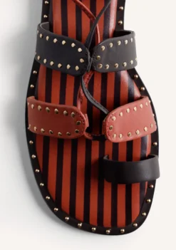 SANDALIAS PIEL TACHAS BY MARÍA G. DE JAIME