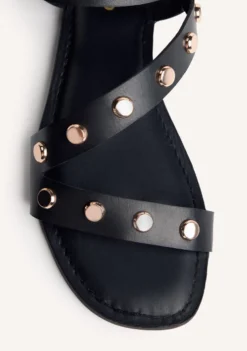 SANDALIAS PIEL TACHAS MASENO