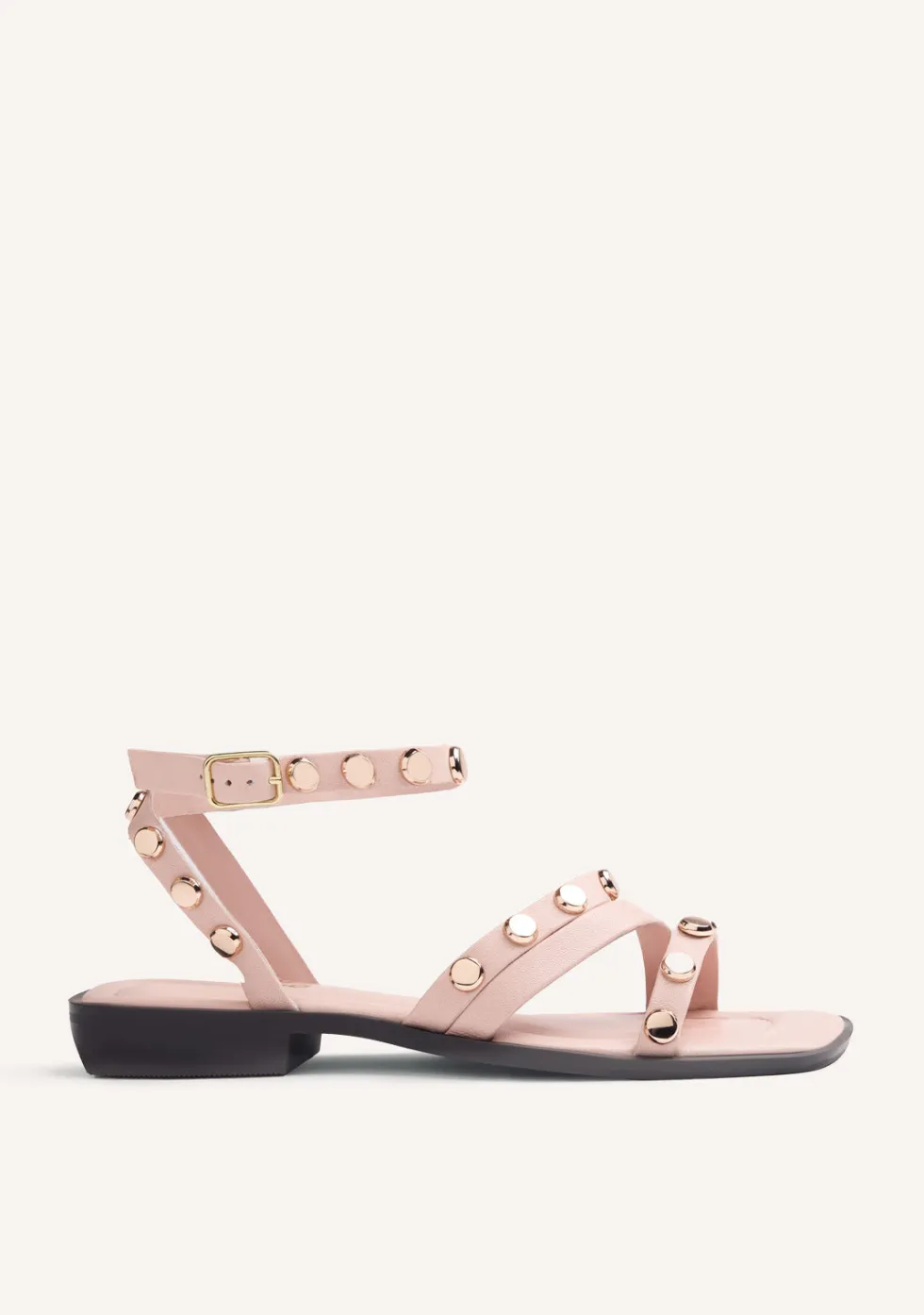 SANDALIAS PIEL TACHAS MINDO