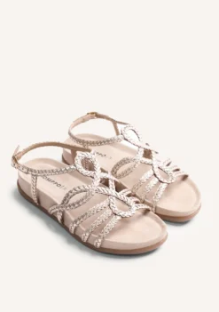 SANDALIAS PIEL TRENZADA BRILLO MARIGAT