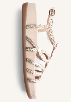 SANDALIAS PIEL TRENZADA BRILLO MARIGAT