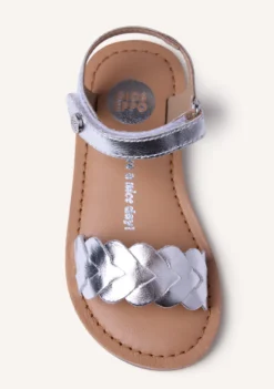 SANDALIAS PIEL TRENZADA BRILLO KINSHASA