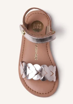 SANDALIAS PIEL TRENZADA BRILLO KINSHASA