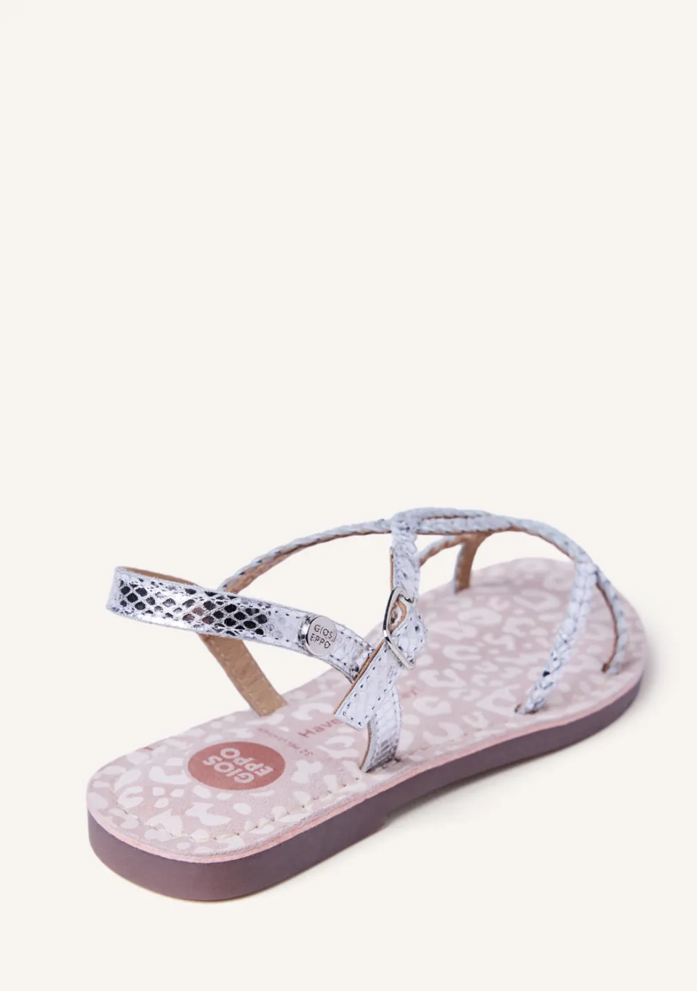 SANDALIAS PIEL TRENZADA BRILLO BODEN