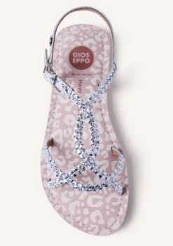 SANDALIAS PIEL TRENZADA BRILLO BODEN