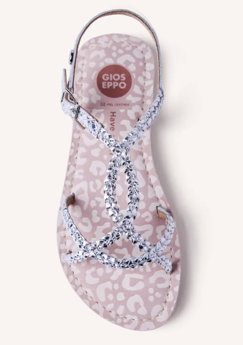 SANDALIAS PIEL TRENZADA BRILLO BODEN