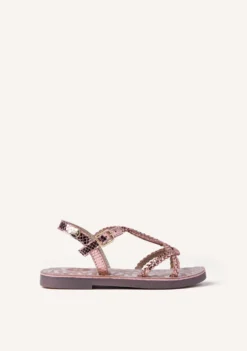SANDALIAS PIEL TRENZADA BRILLO BODEN