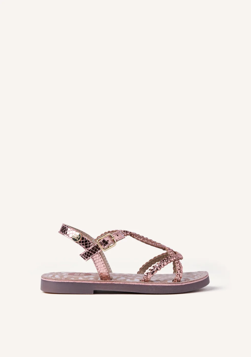 SANDALIAS PIEL TRENZADA BRILLO BODEN