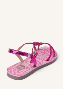 SANDALIAS PIEL TRENZADA BRILLO BODEN