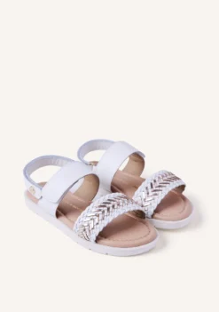 SANDALIAS PIEL TRENZADA BRILLO GEITA