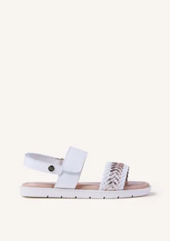 SANDALIAS PIEL TRENZADA BRILLO GEITA