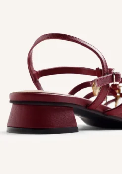 SANDALIAS TACÓN PIEL ABALORIOS TEKONSHA