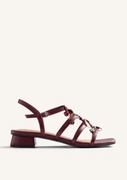 SANDALIAS TACÓN PIEL ABALORIOS TEKONSHA