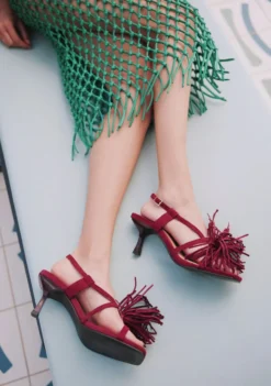 SANDALIAS TACÓN PIEL FLECOS LUKAC