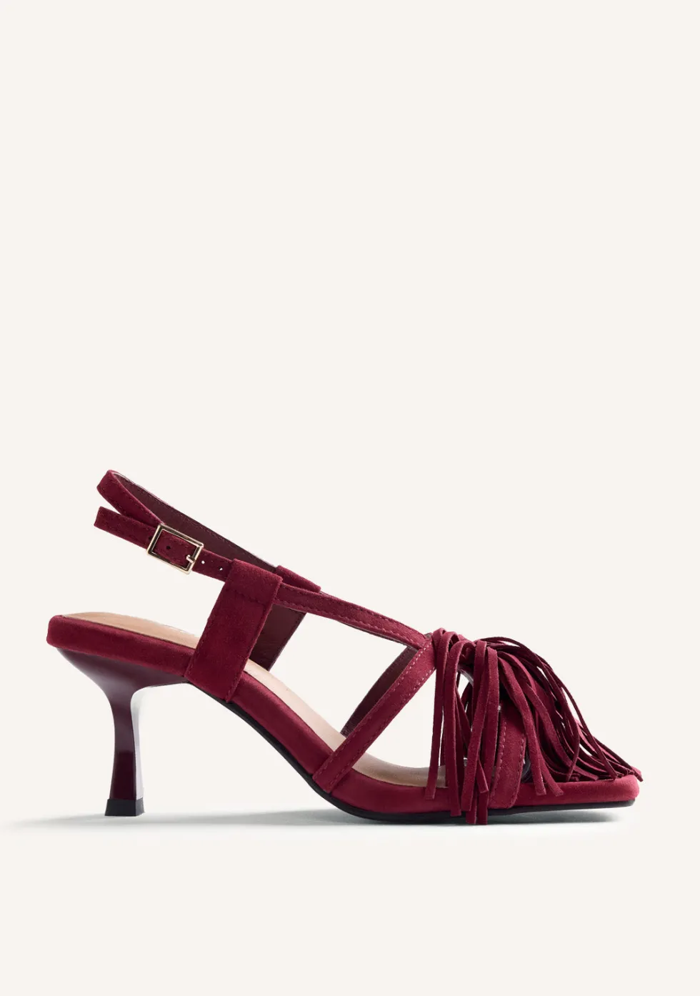 SANDALIAS TACÓN PIEL FLECOS LUKAC