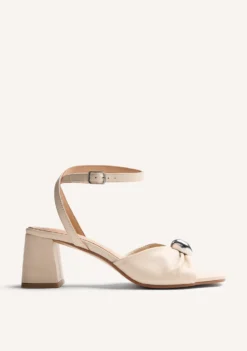 SANDALIAS TACÓN PIEL JOYA KABARNET