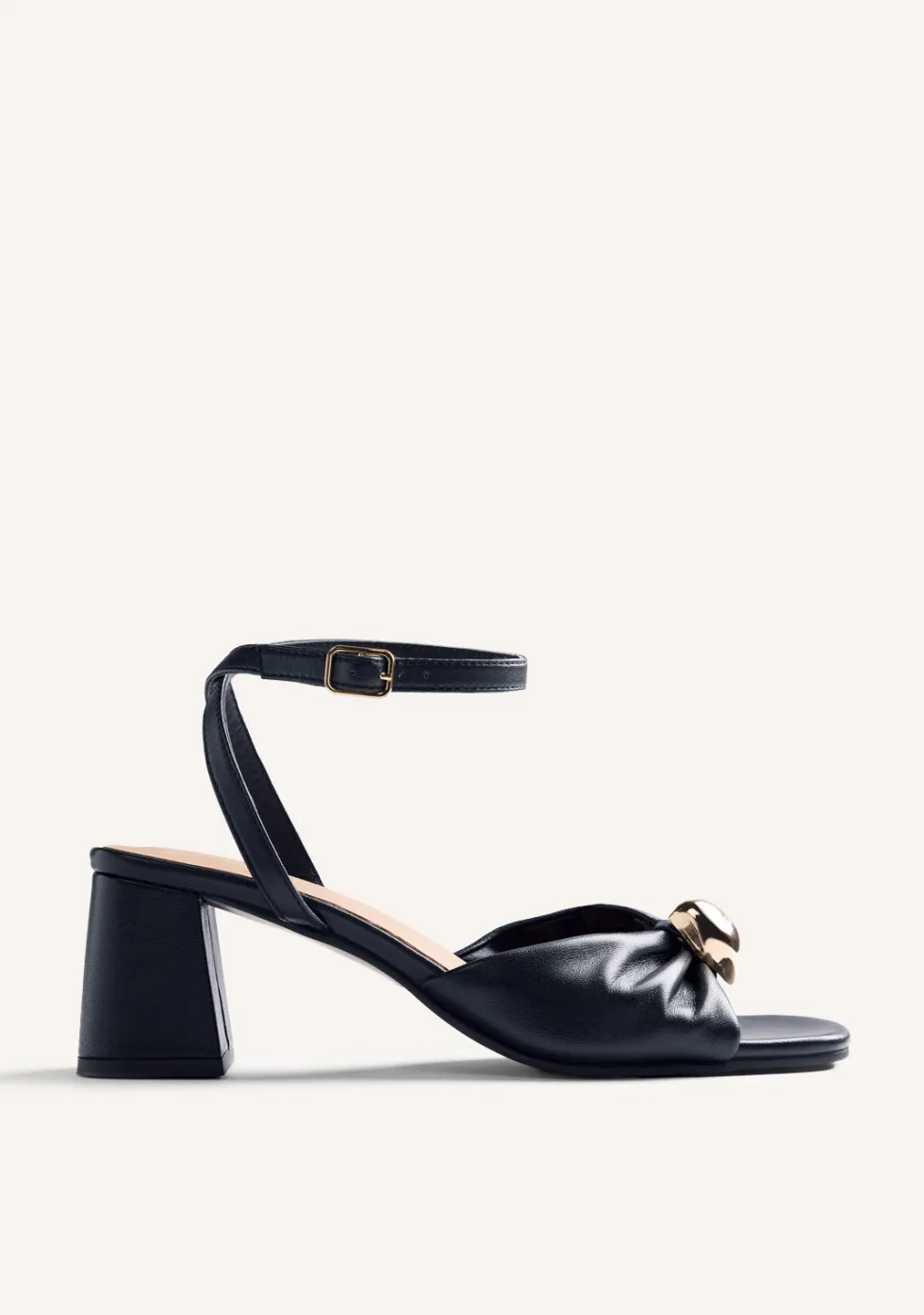 SANDALIAS TACÓN PIEL JOYA KABARNET