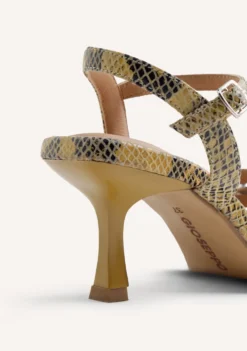 SANDALIAS TACÓN PIEL TACHAS KAPSABET