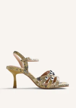 SANDALIAS TACÓN PIEL TACHAS KAPSABET