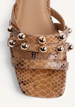 SANDALIAS TACÓN PIEL TACHAS KAPSABET