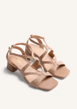 SANDALIAS TACÓN PIEL TACHAS WATATE