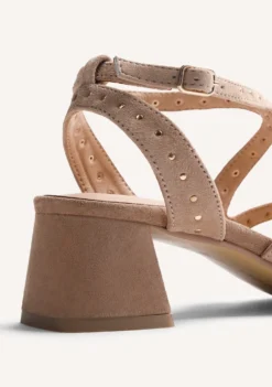 SANDALIAS TACÓN PIEL TACHAS WATATE