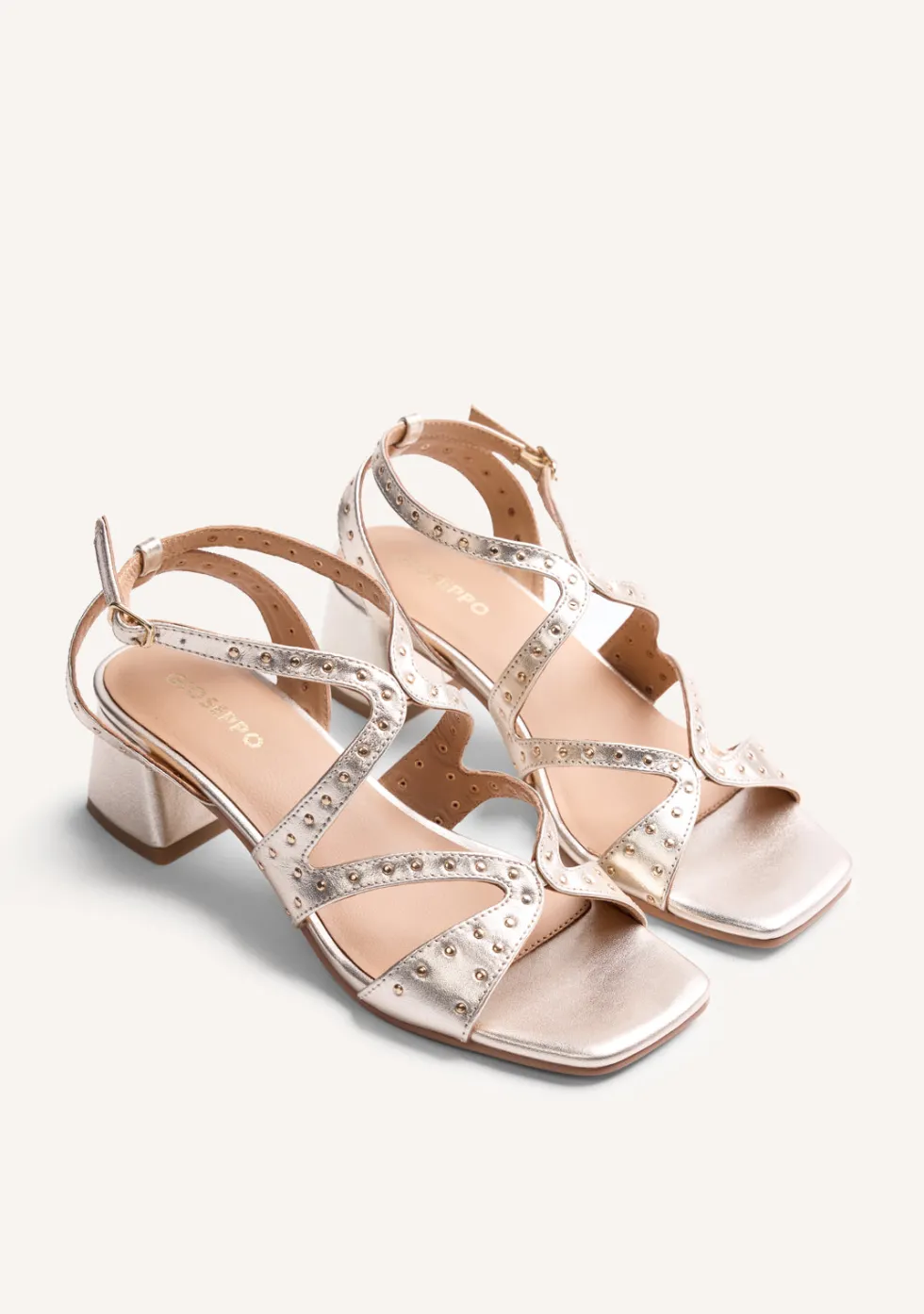 SANDALIAS TACÓN PIEL TACHAS WATATE