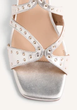 SANDALIAS TACÓN PIEL TACHAS WATATE