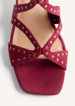 SANDALIAS TACÓN PIEL TACHAS WATATE